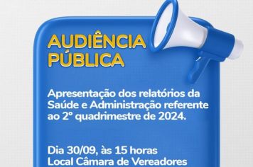 CONVITE PARA AUDIÊNCIA PÚBLICA