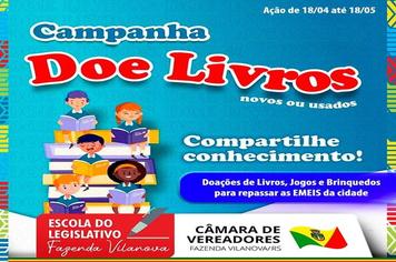 Campanha de doação de livros