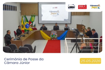 CERIMÔNIA DE POSSE DA CÂMARA JÚNIOR MARCA INÍCIO DA LEGISLATURA 2026