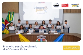 PRIMEIRA SESSÃO DA CÂMARA JÚNIOR É REALIZADA EM FAZENDA VILANOVA