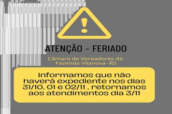 Aviso de feriado