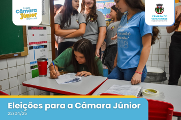 Dia de votação para eleger os vereadores juniores de 2025
