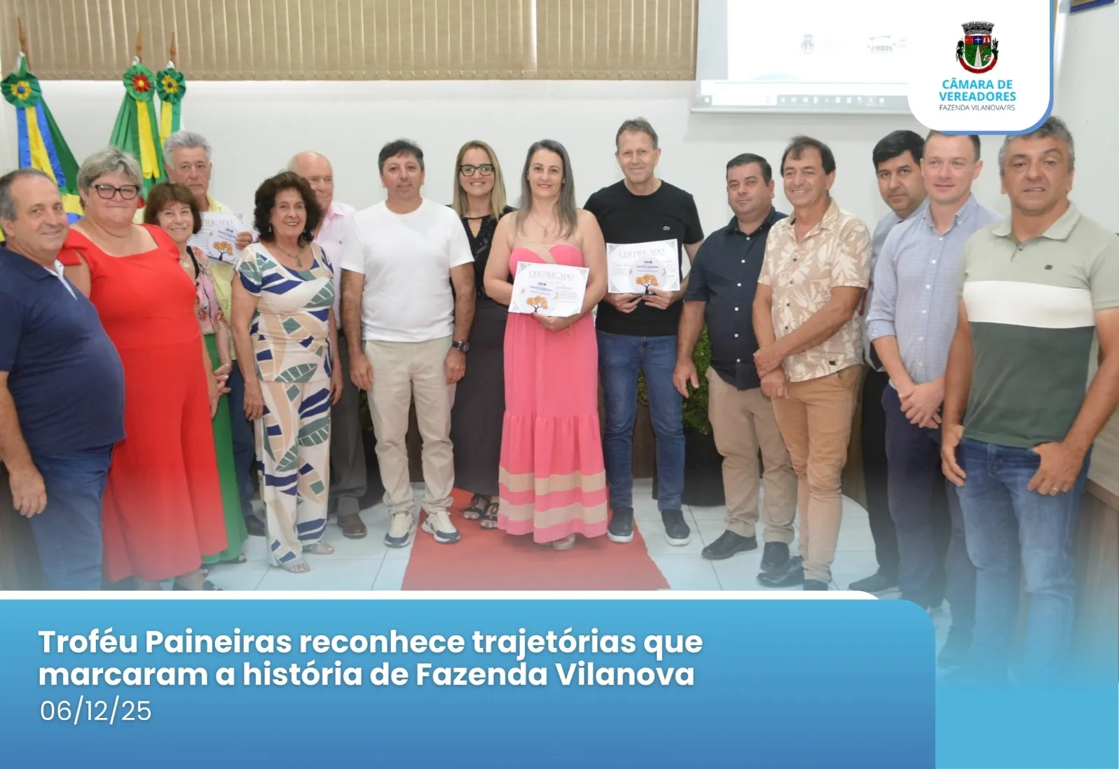 Entrega do troféu paineira 