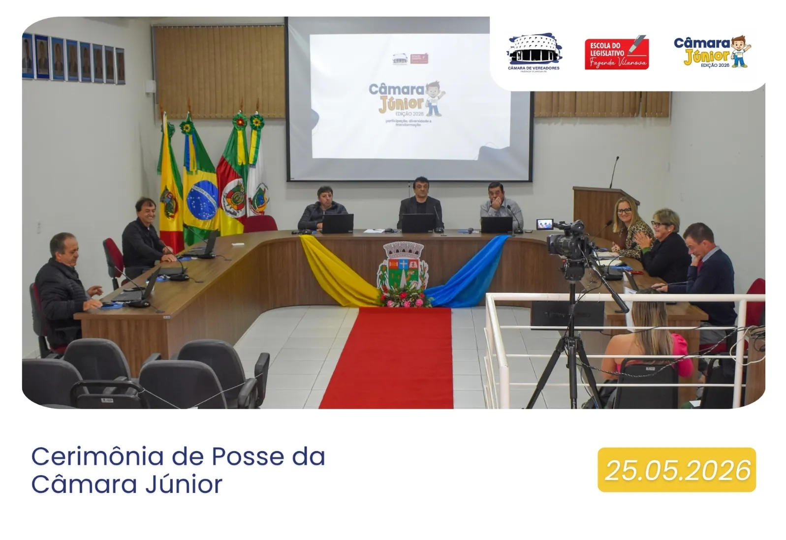 CERIMÔNIA DE POSSE DA CÂMARA JÚNIOR MARCA INÍCIO DA LEGISLATURA 2026
