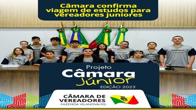 Câmara confirma viagem de estudos para vereadores juniores