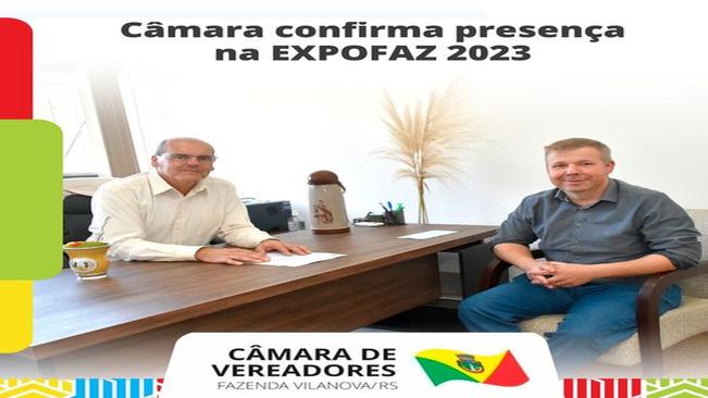 Câmara confirma presença na EXPOFAZ 2023